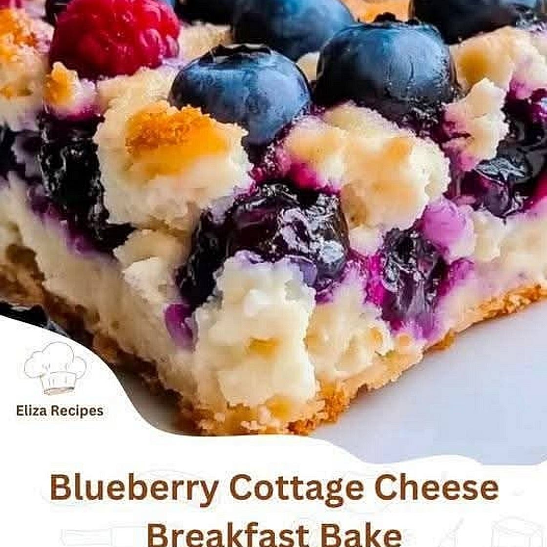 Blueberry Cottage Cheese Breakfast Bake