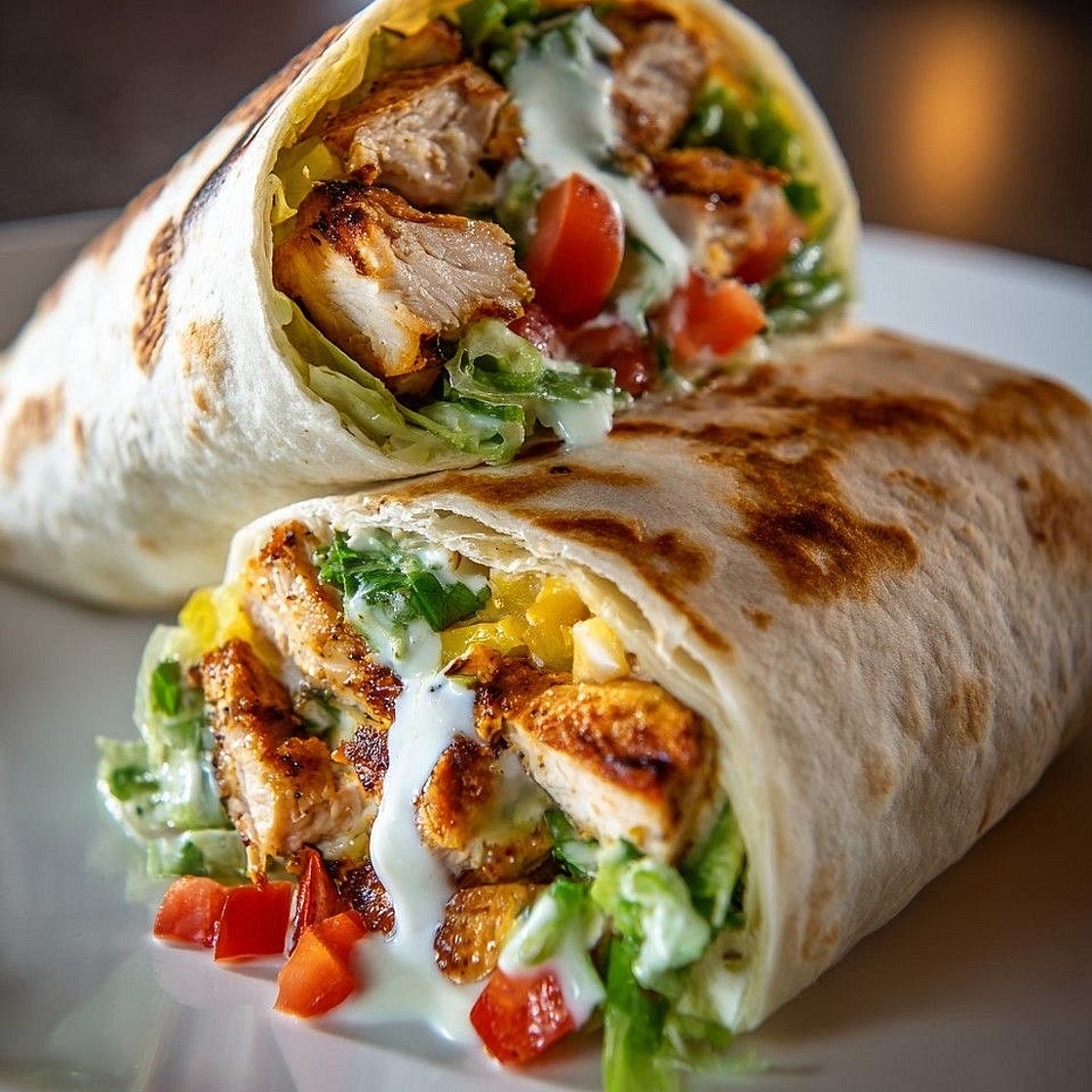 Burritos de Pollo con Aderezo César