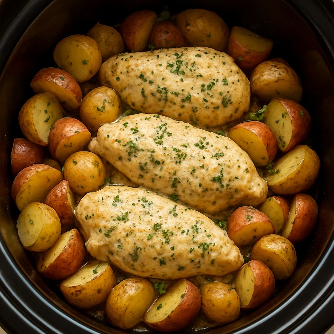 Crockpot Ranch Chicken and Potatoes