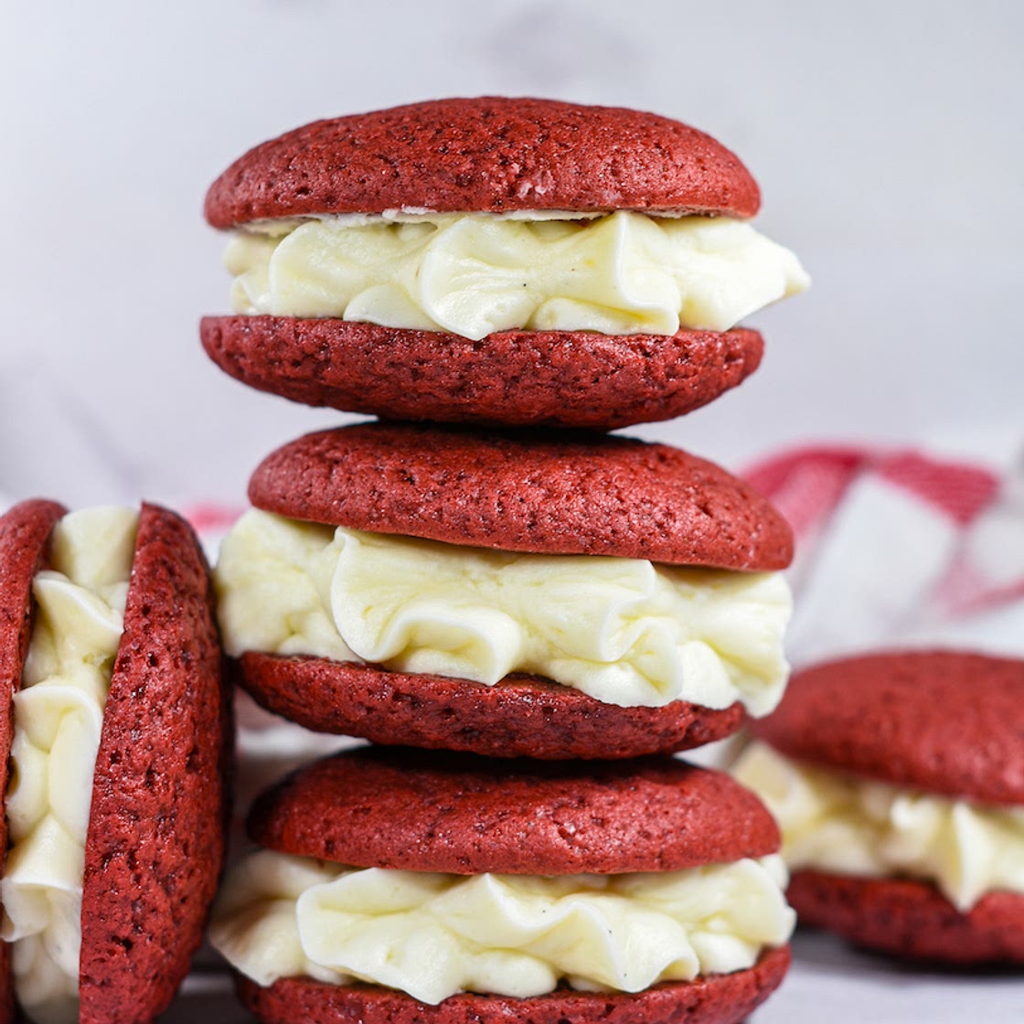 Mini Red Velvet Whoopie Pies