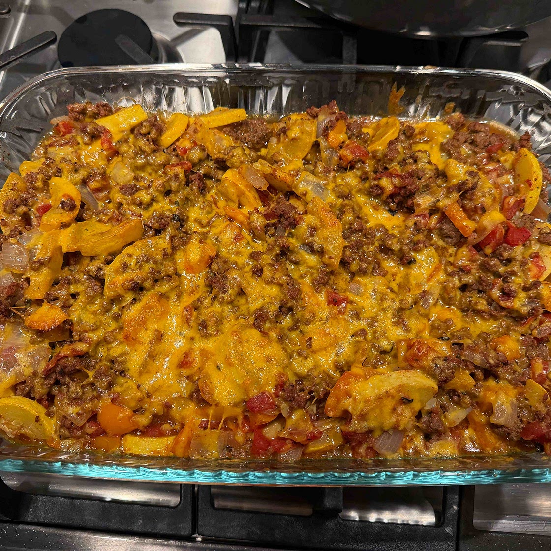 Mexican Squash and Ground Beef Casserole(After 3rd Week)
