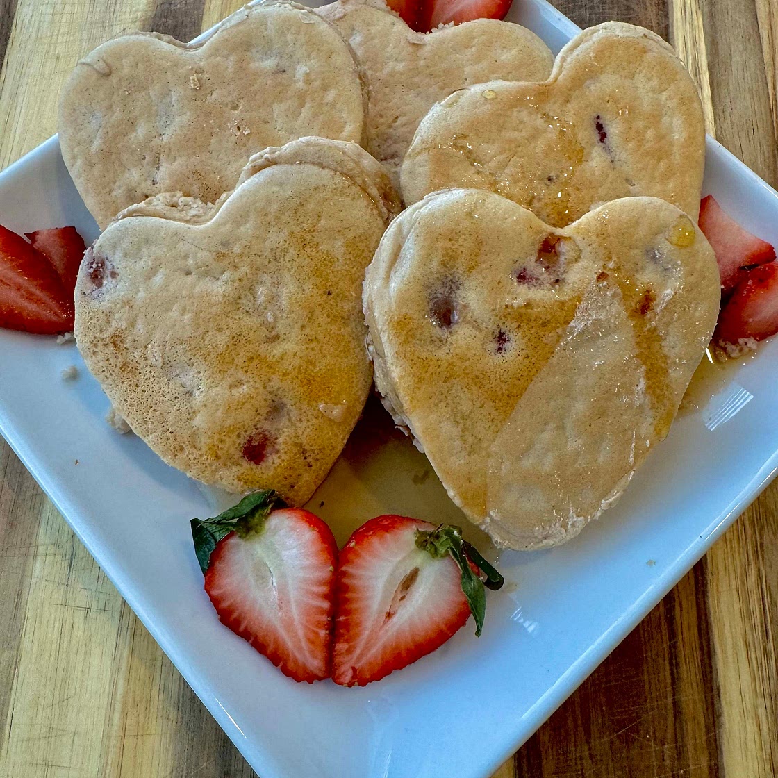 Valentine’s Day Gluten-Free Dairy-Free Pancakes
