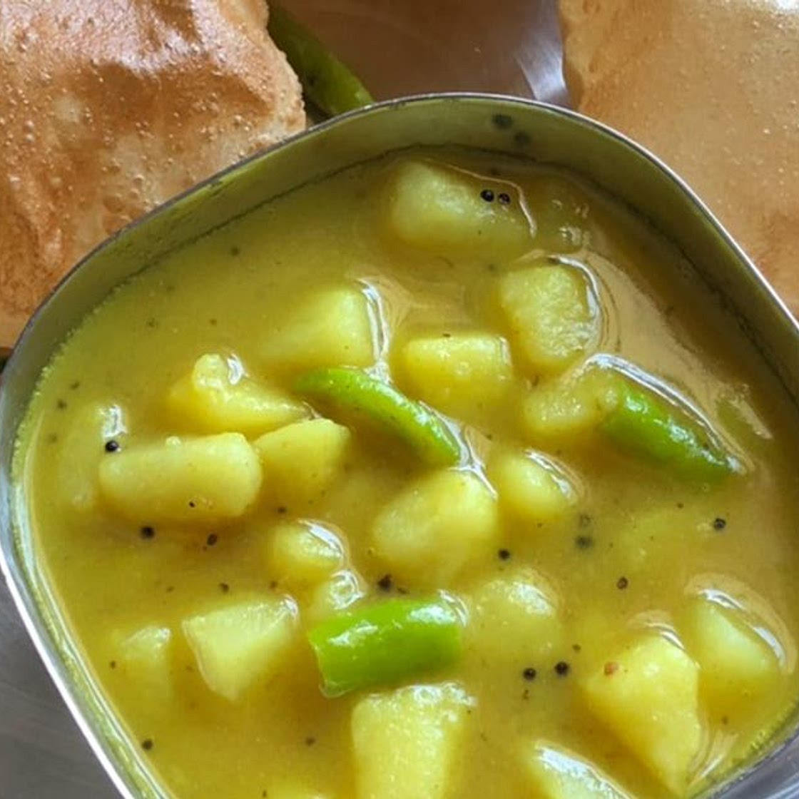 पतल आलू भाजी (patal aloo bhaji recipe in Hindi)