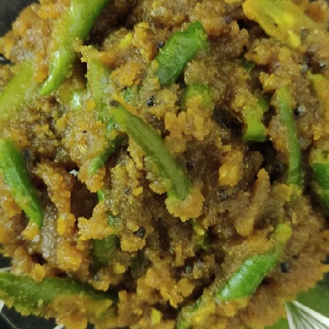 हरी मिर्च की सब्जी (Hari Mirch Ki Sabji Recipe In Hindi)