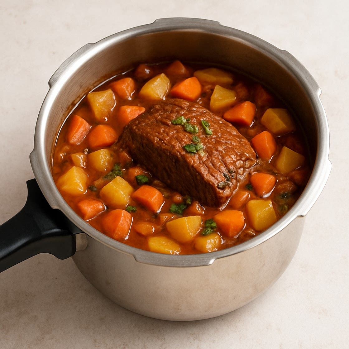 Beef Brisket Pressure-Cooker Casserole (5-litre hob cooker)