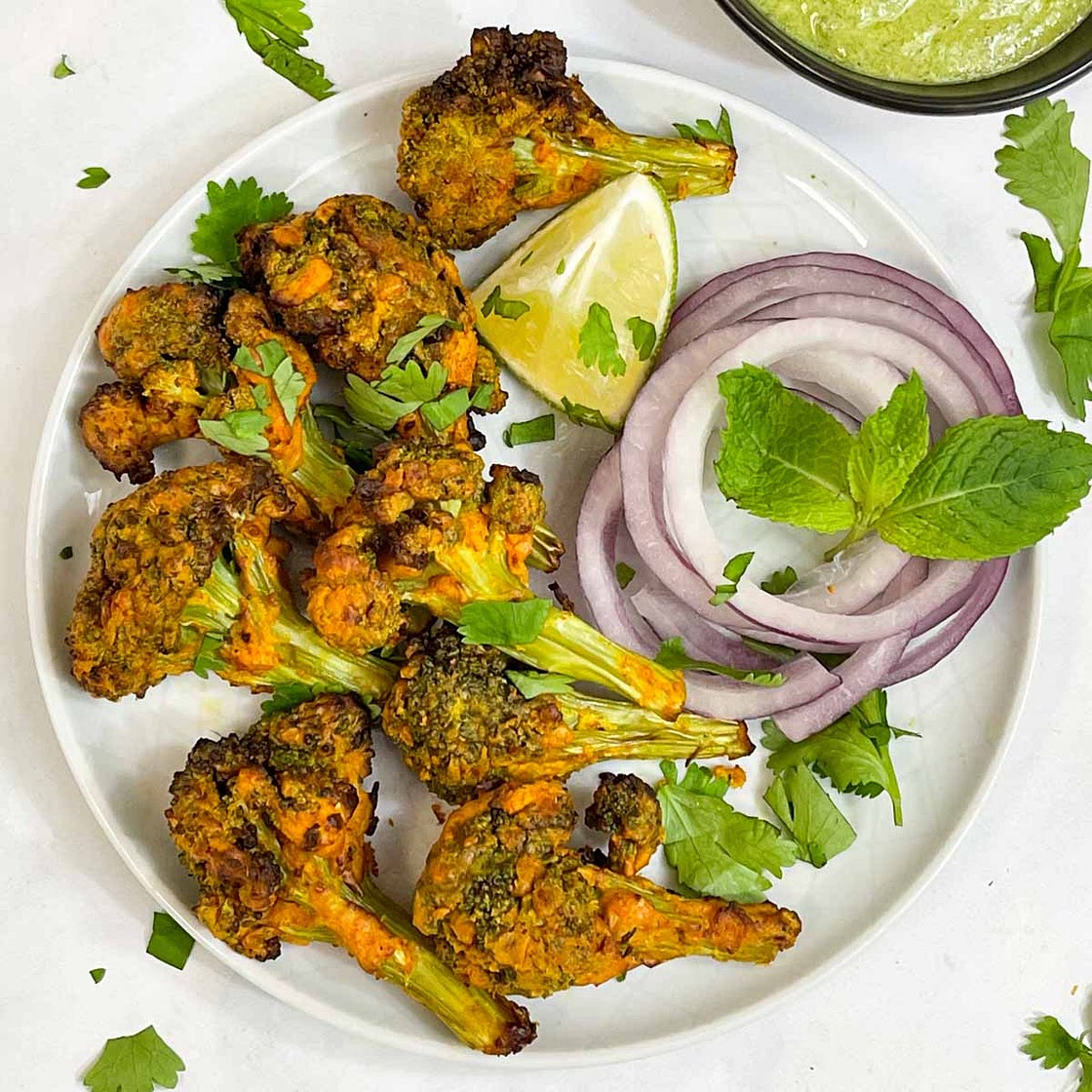 Air Fryer Tandoori Broccoli