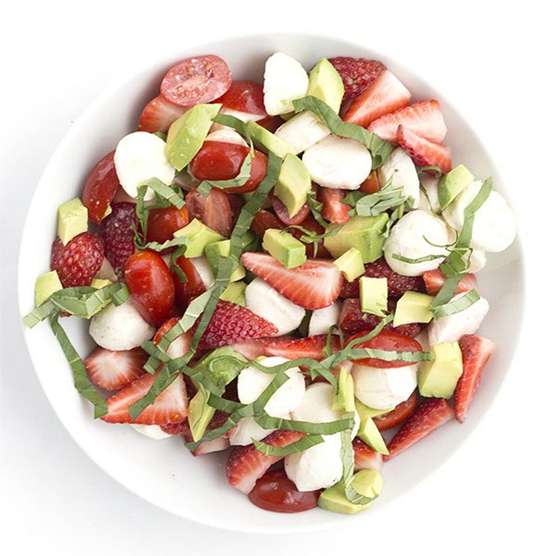 Strawberry Avocado Caprese Salad