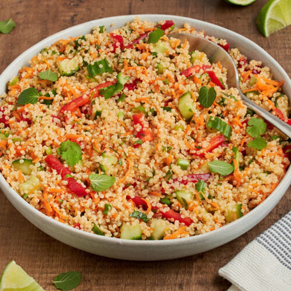 Thai Quinoa Salad with Fresh Herbs and Lime Vinaigrette