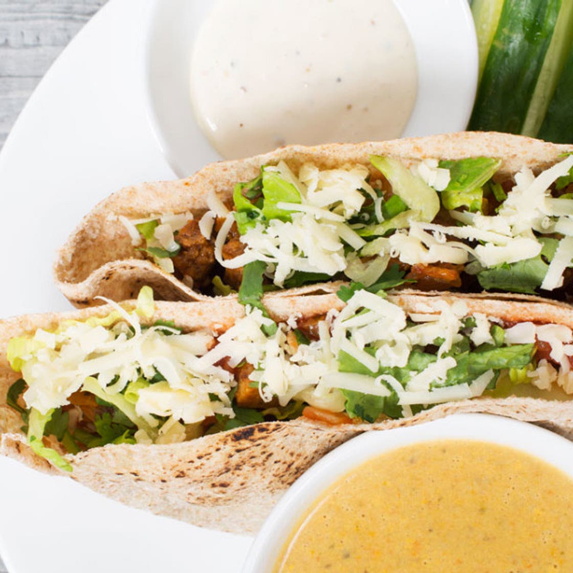 Pitas au poulet et aux pommes