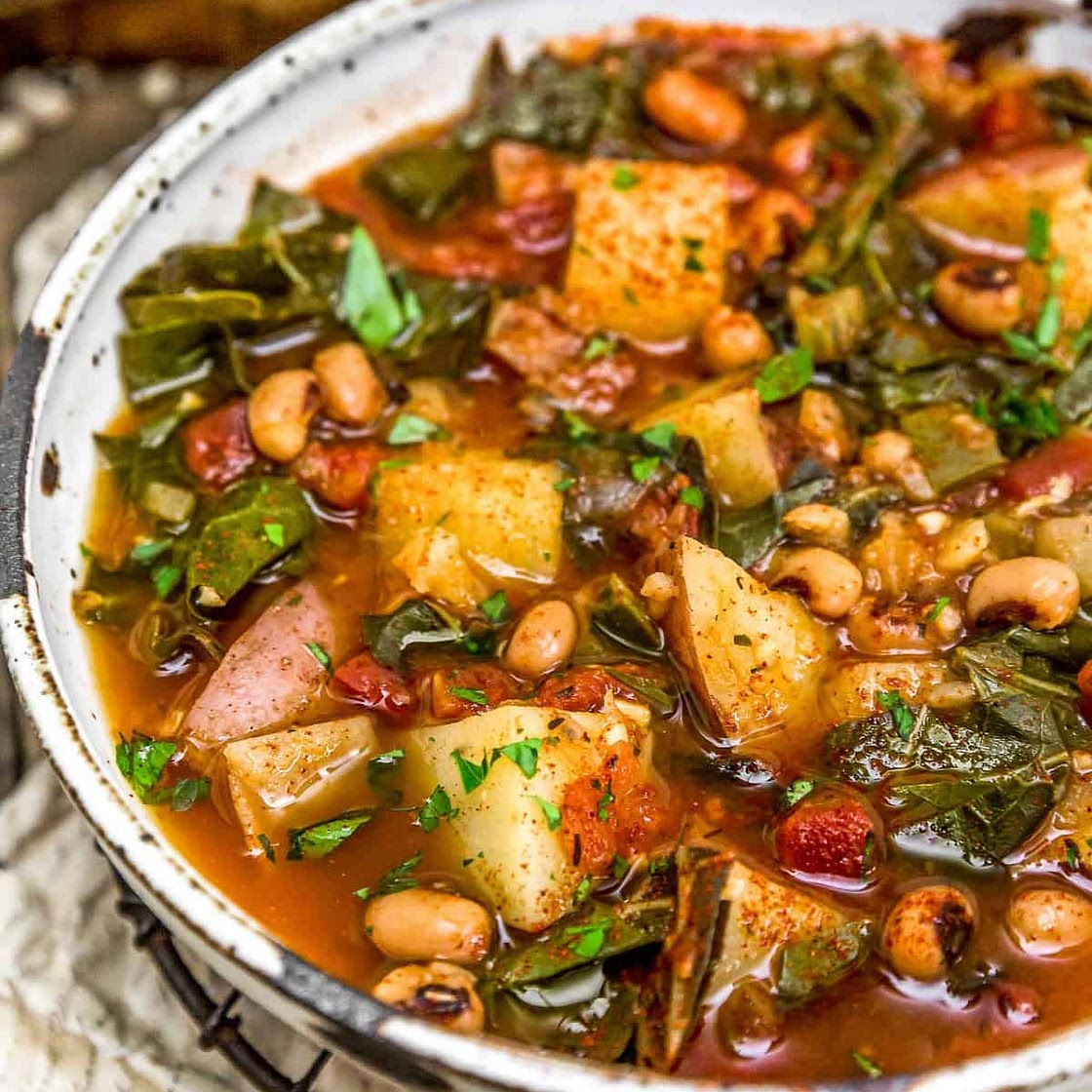 Southern Collard Green Potato Stew