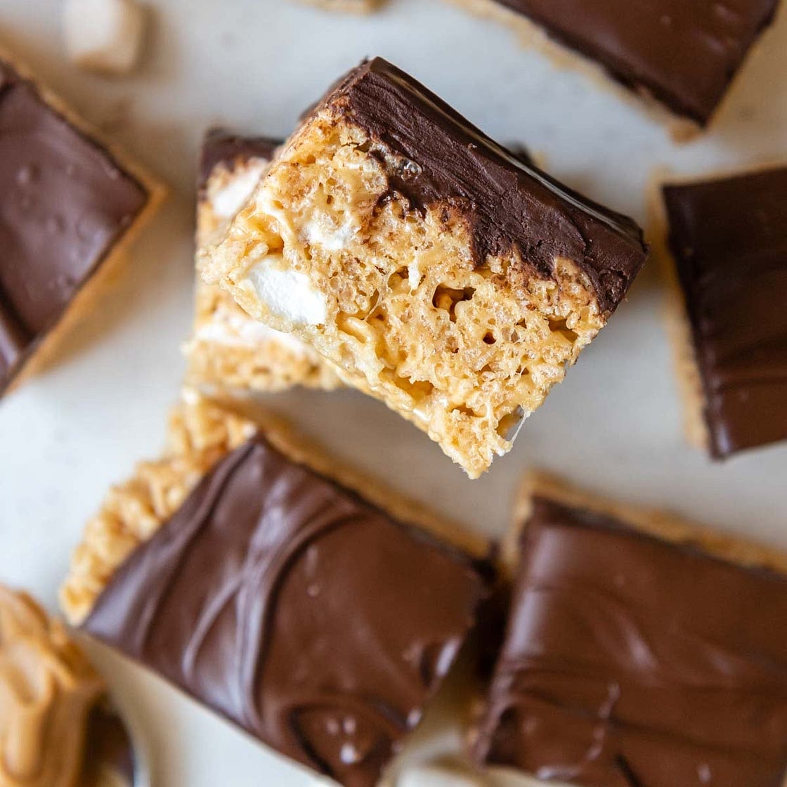 Chocolate Peanut Butter Rice Krispie Treats