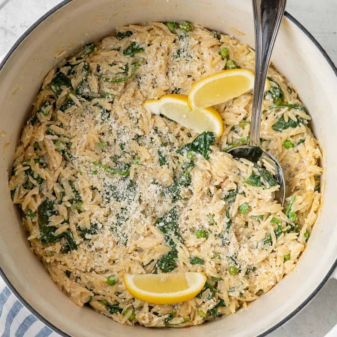 Cheesy Lemon Orzo