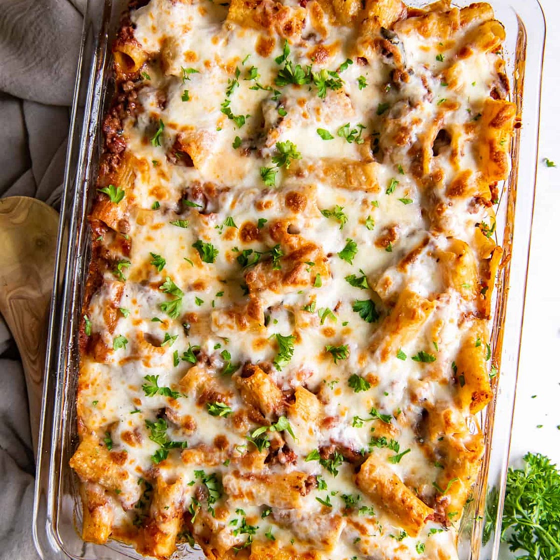 Baked Rigatoni with Meat Sauce