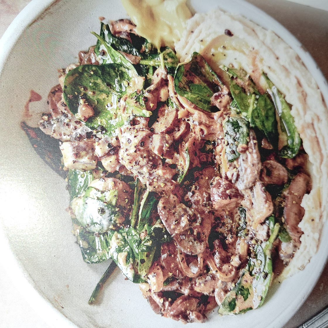 Mushroom Stroganoff/Butter Bean Mash