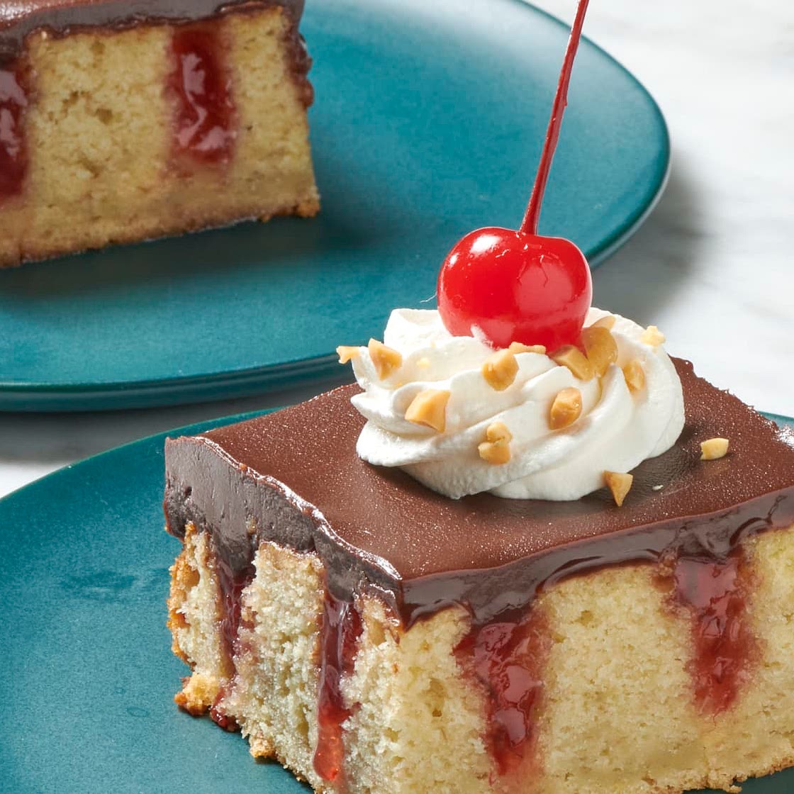 Banana Split Poke Cake