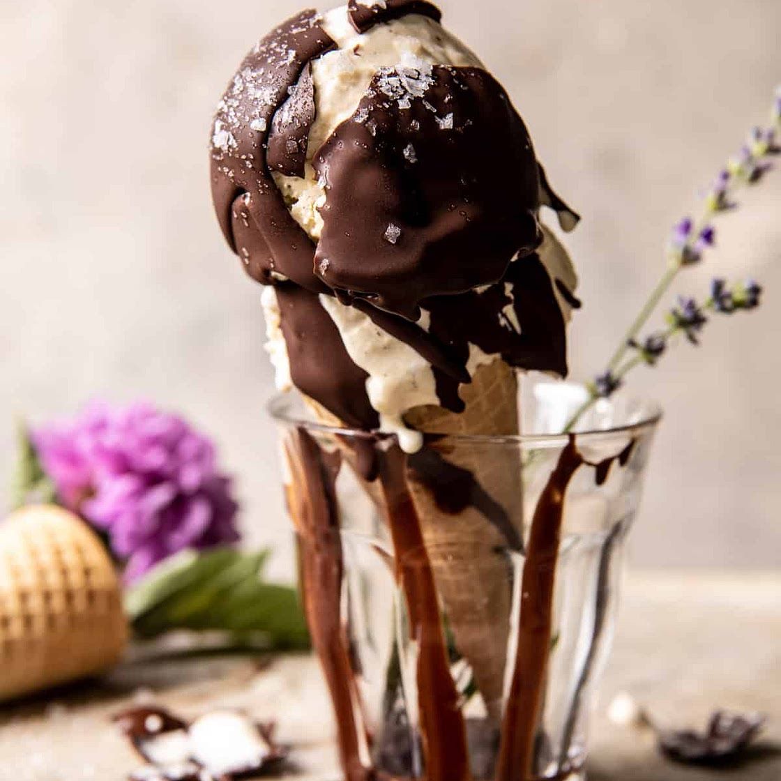 No Churn Vanilla Bean Olive Oil Ice Cream