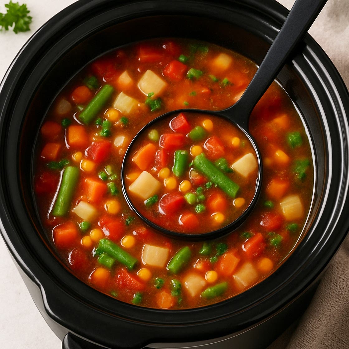 Slow Cooker Vegetable Soup