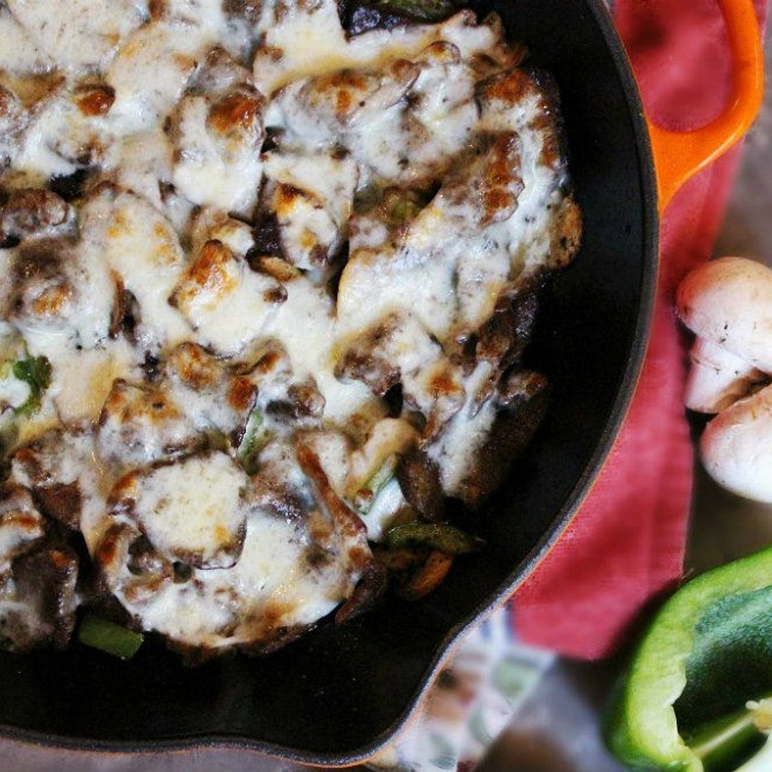 Keto Philly Cheesesteak Skillet