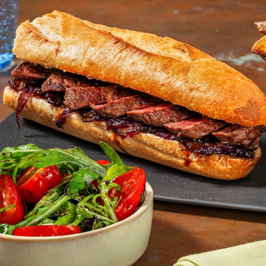 French Dip Inspired Steak Sandwich