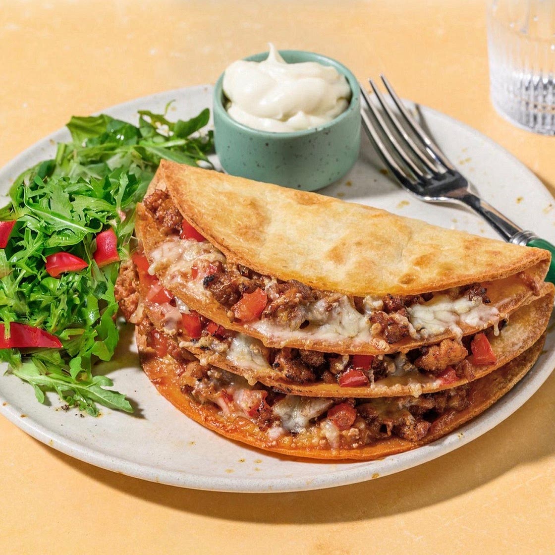 Spiced BBQ Pork Quesadillas Rapidas