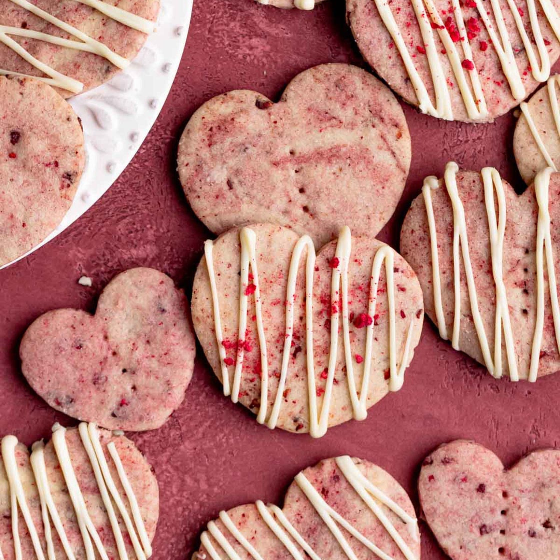 Raspberry Shortbread Cookies