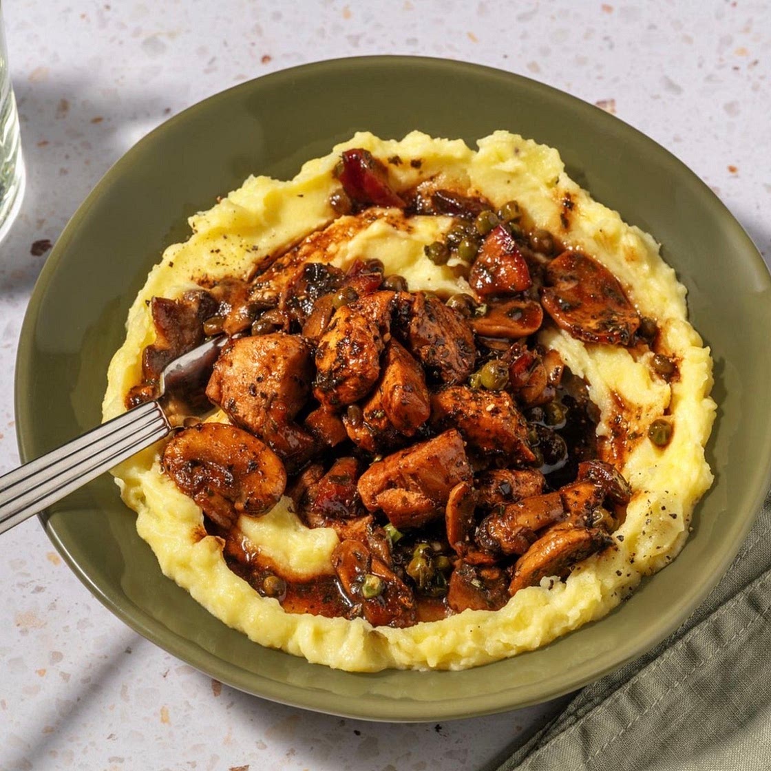 Red Wine Chicken and Mushroom Stew