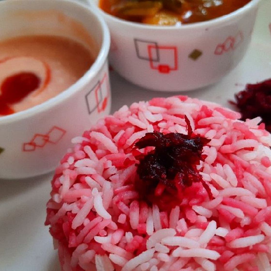 पिंक हेल्दी राइस (pink healthy rice recipe in Hindi)
