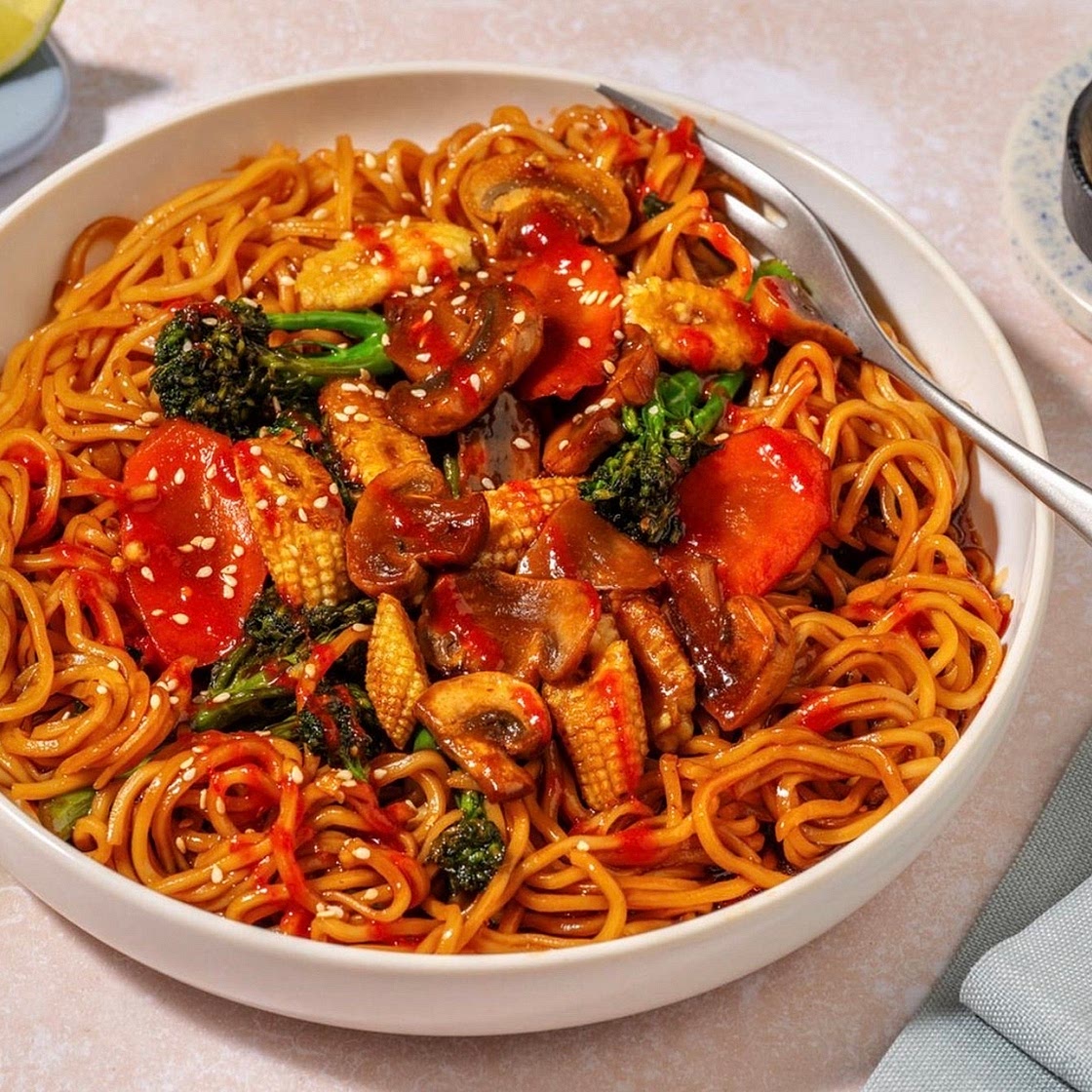 Korean Inspired Bulgogi Vegetable Noodle Stir-Fry