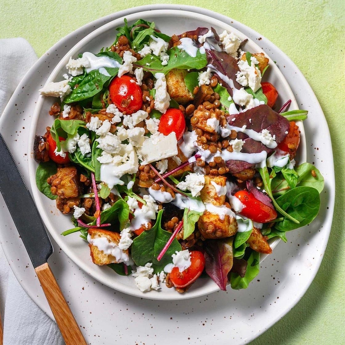 Warm Roasted Tomato and Lentil Salad