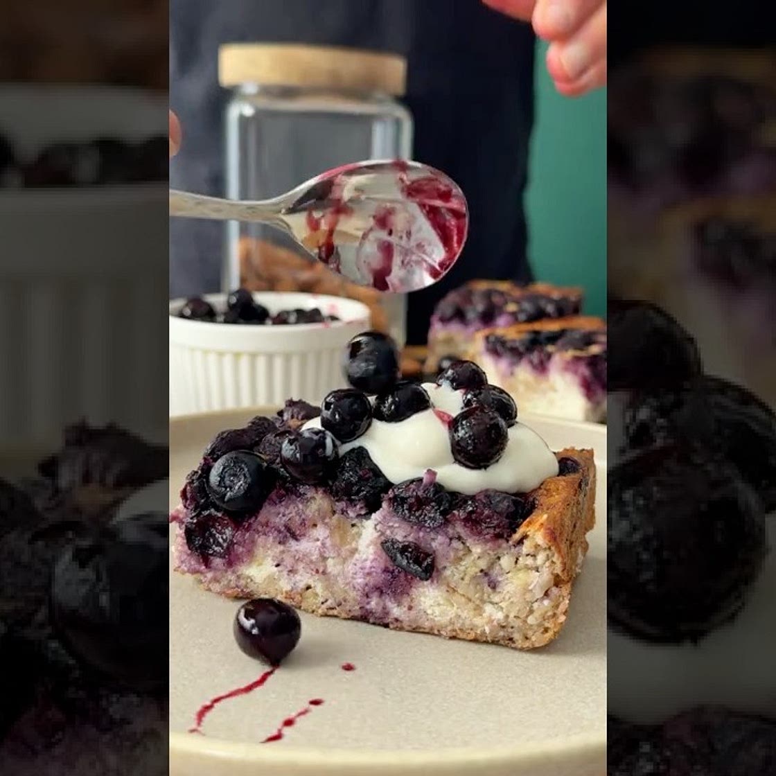 Baked-Oats: Heidelbeer-Quark-Auflauf