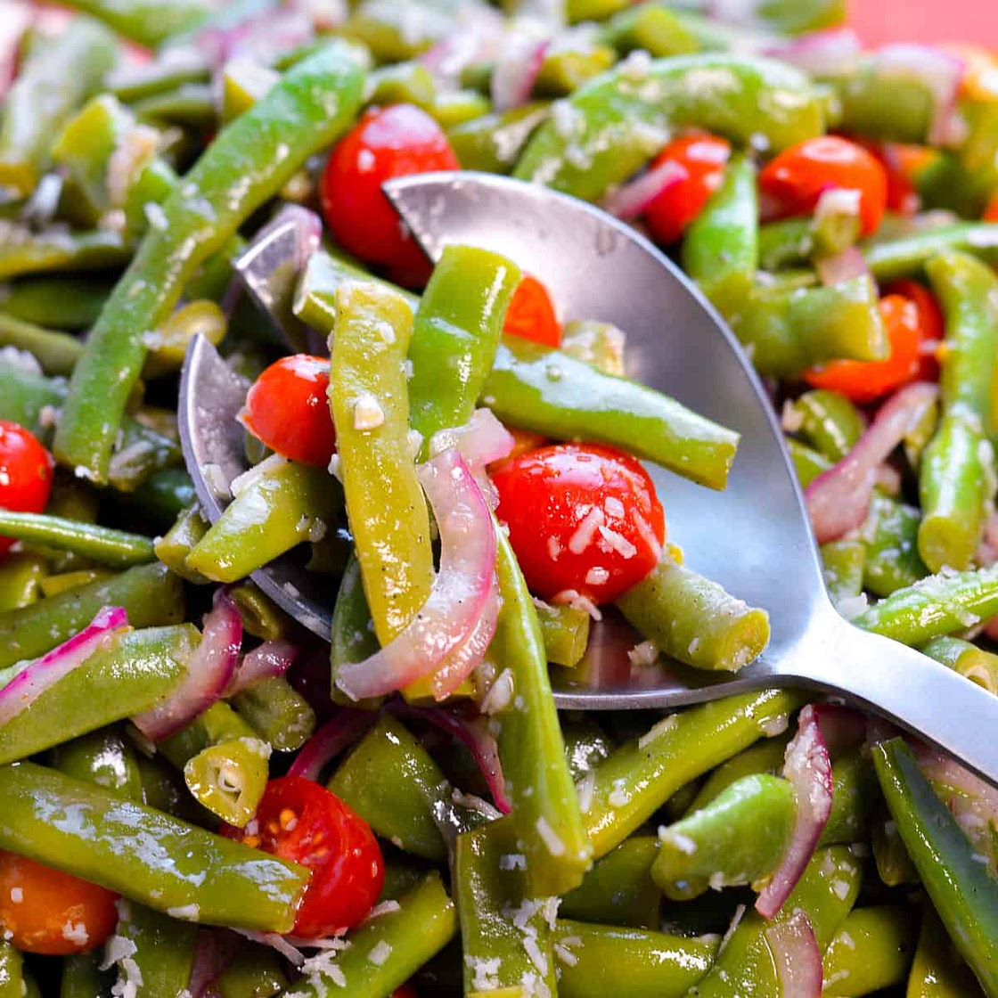 Fresh Green Bean Salad with Tomatoes (Marinated)