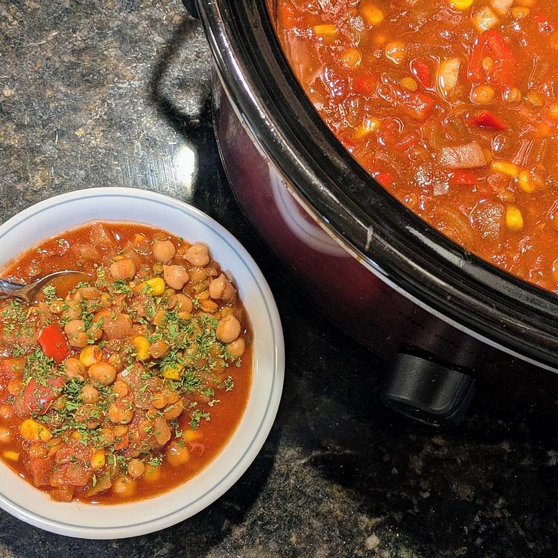 Vegetarian Dump and Go Soup