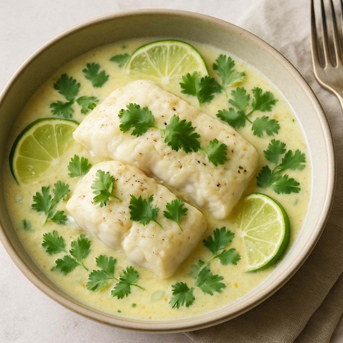 COCONUT-LIME POACHED COD
