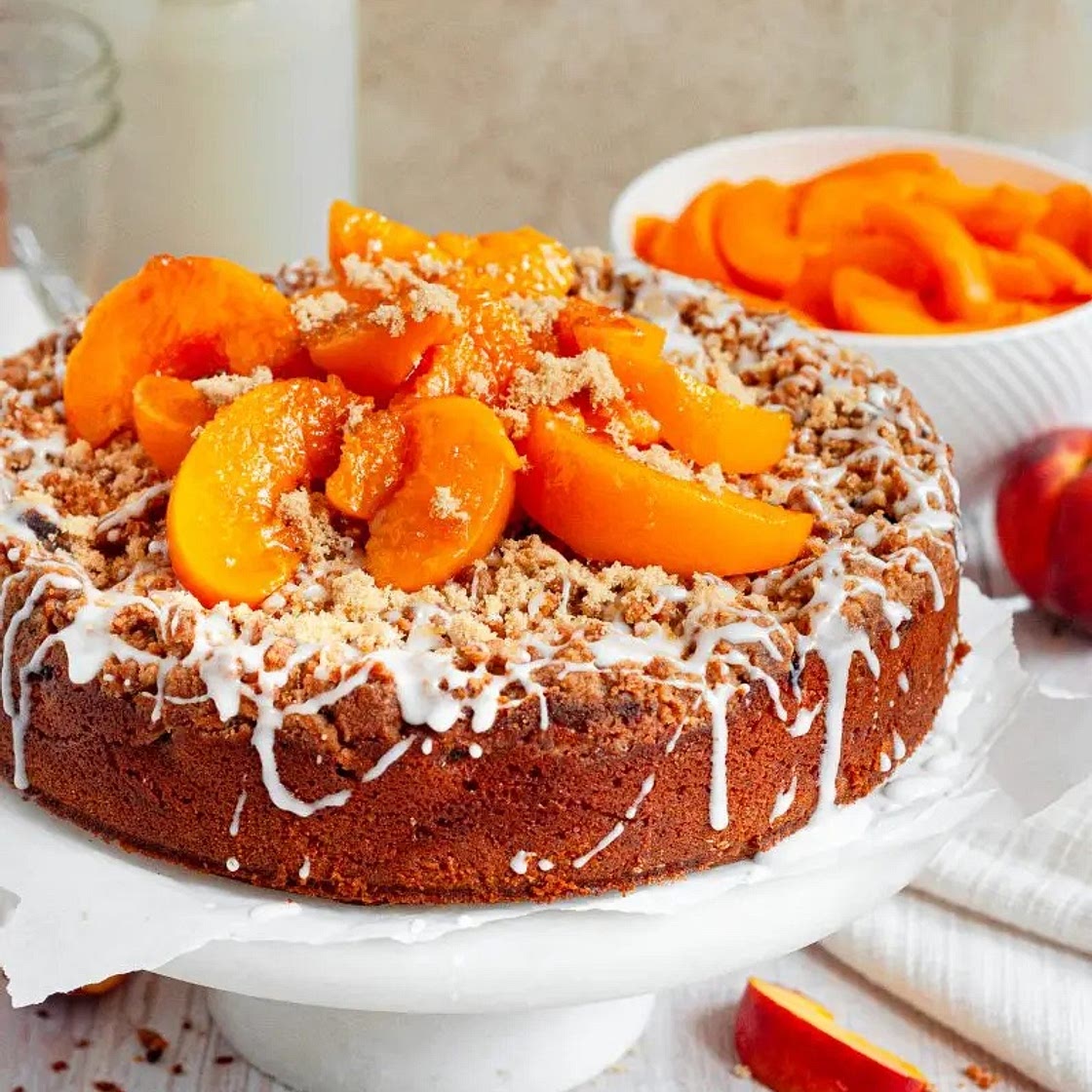 Gluten-Free Peach Cobbler Coffee Cake