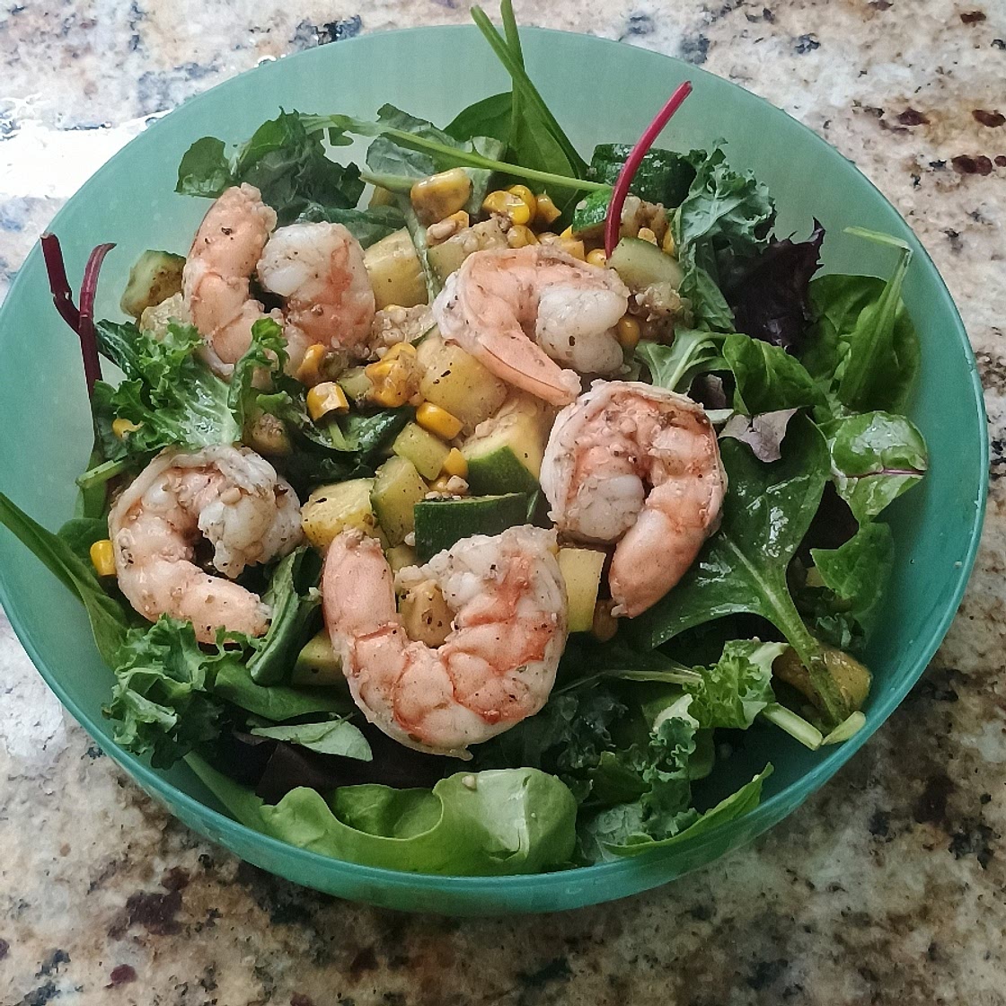 Shrimp, Corn And Zucchini Sauté