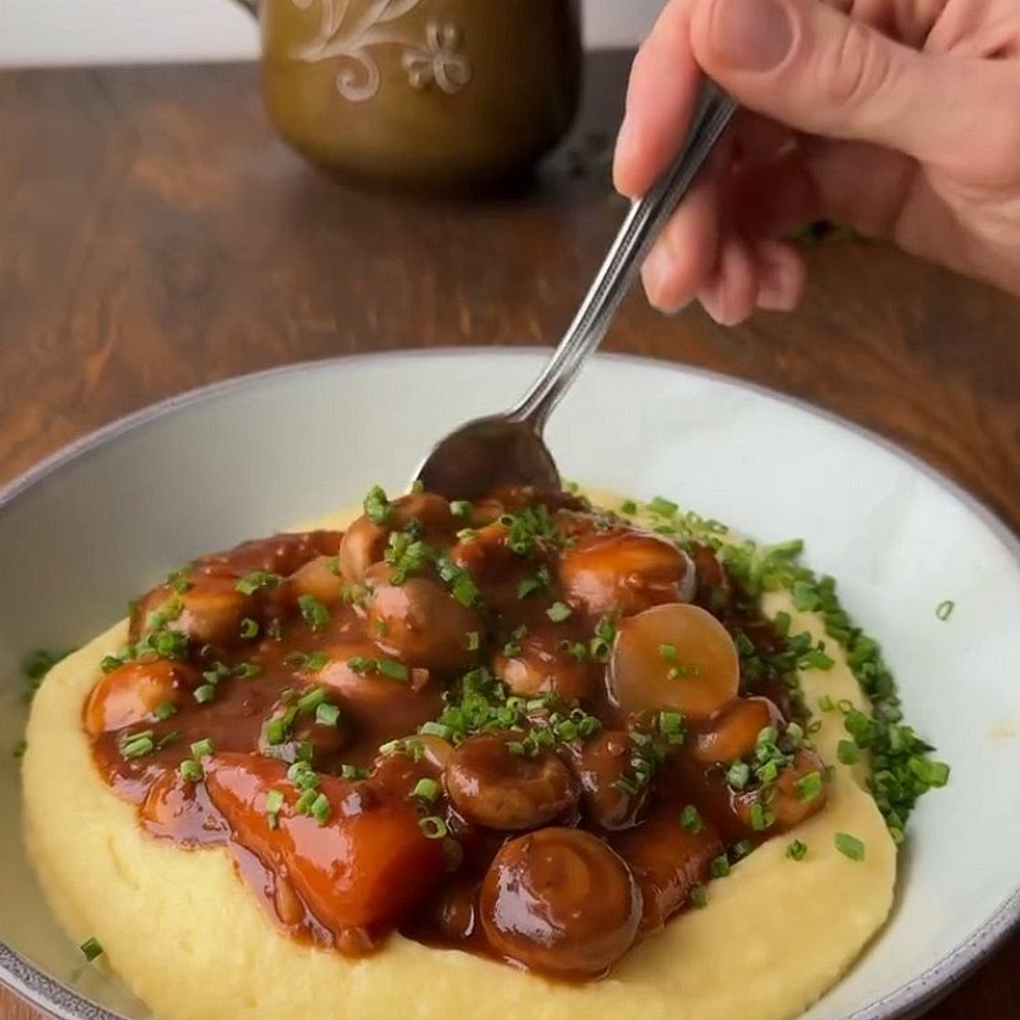 Mushroom bourguinon