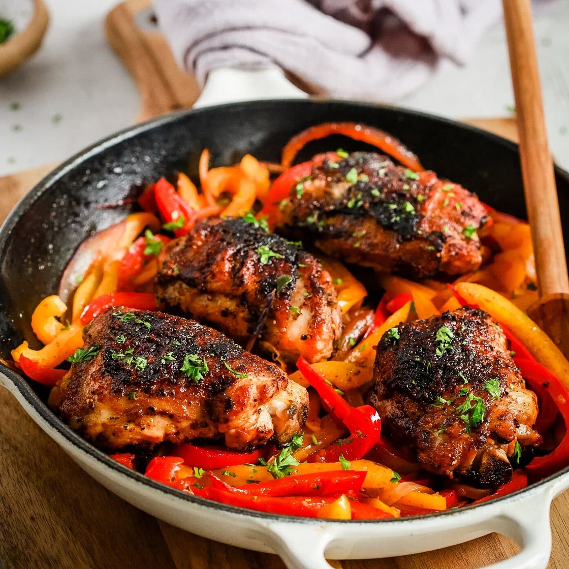 Chicken and Bell Peppers Skillet