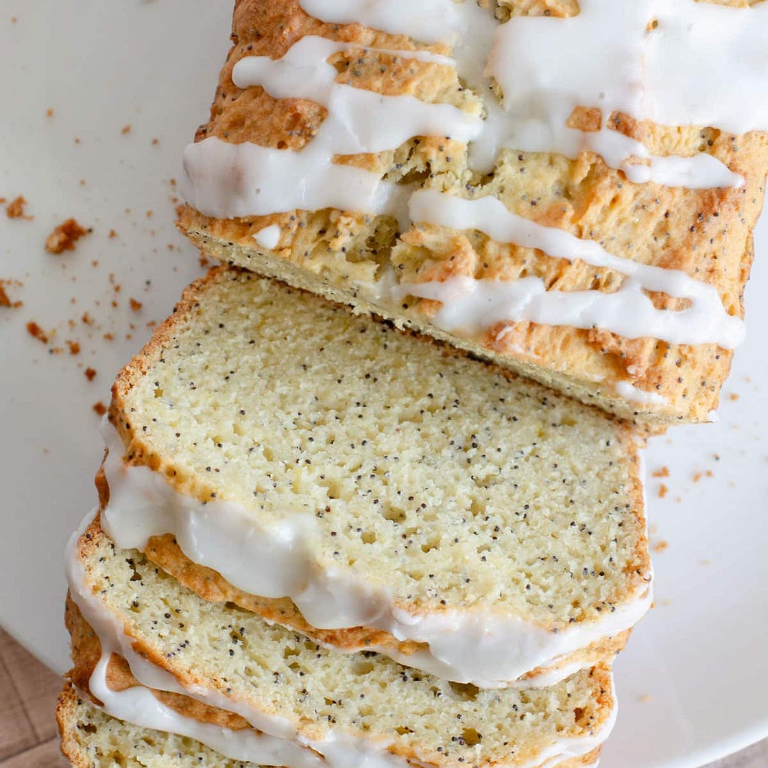 Fluffy Gluten-Free Lemon Poppy Seed Cake With Lemonade Icing