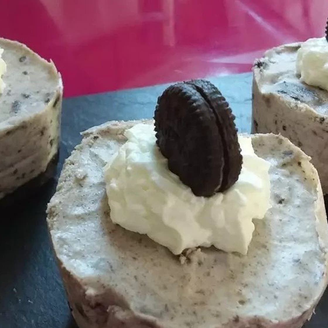 Mini cheesecake de oreo