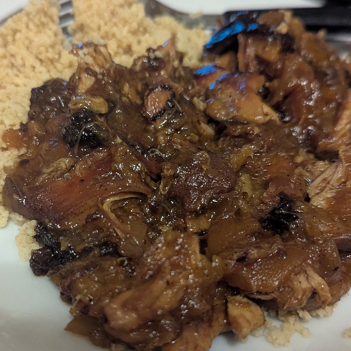 Savory Slow Cooker Lamb/Chicken with Apricots & Prunes