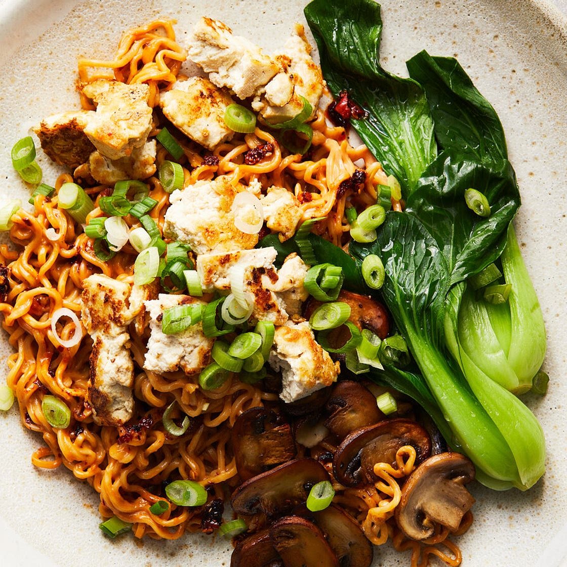 Spicy Mushroom and Tofu Mazemen