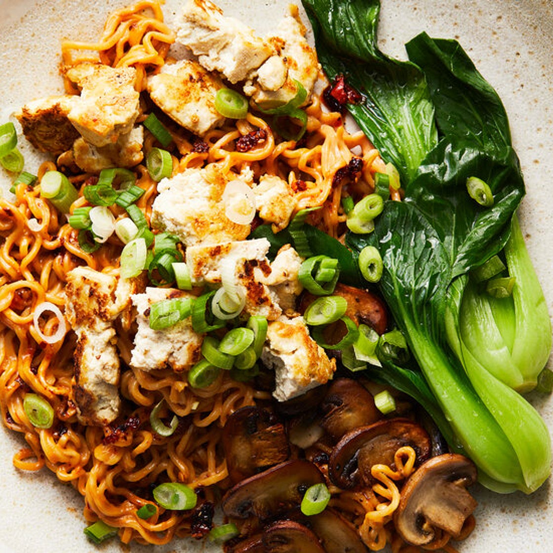 Spicy Mushroom and Tofu Mazemen