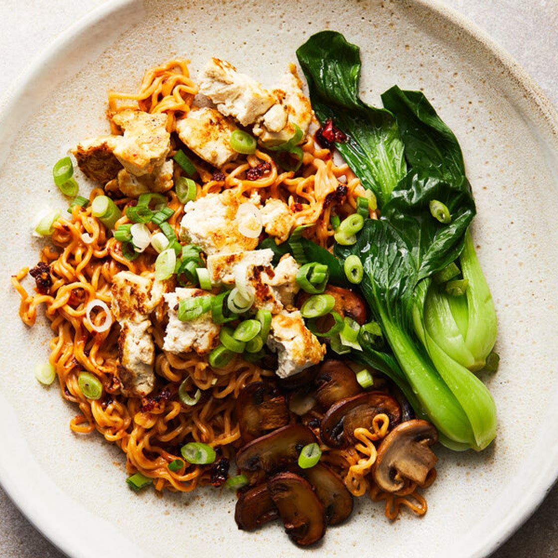 Spicy Mushroom and Tofu Mazemen
