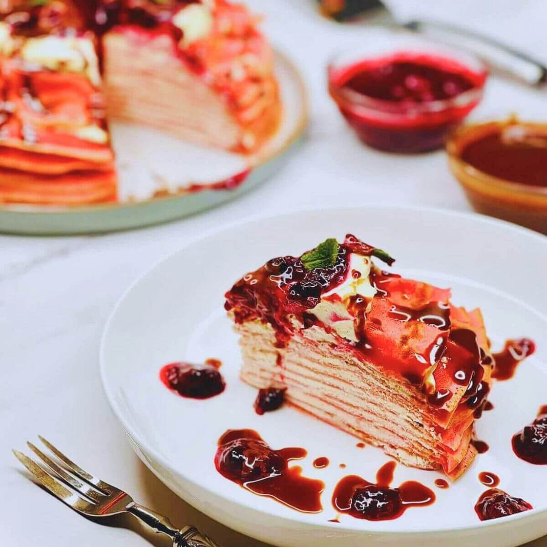 No-Bake Mascarpone Mille Crêpe Cake
