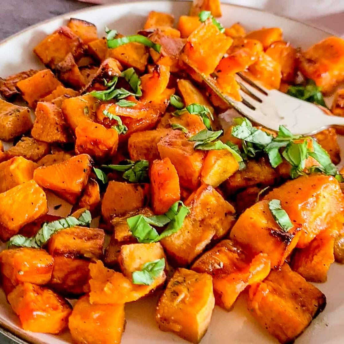 Ninja Foodi Air Fryer Sweet Potato Cubes