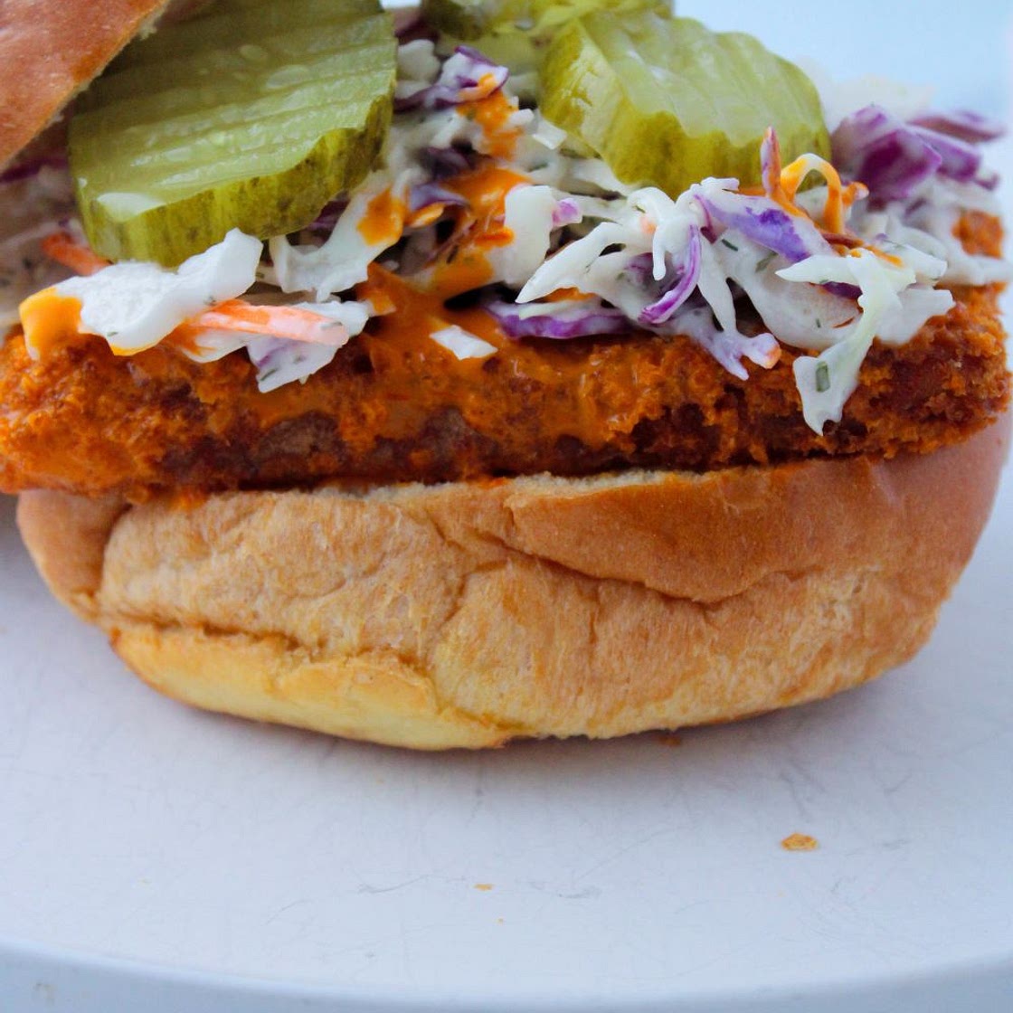 Crispy Peri-Peri Tofu Sandwich with Ranch Slaw