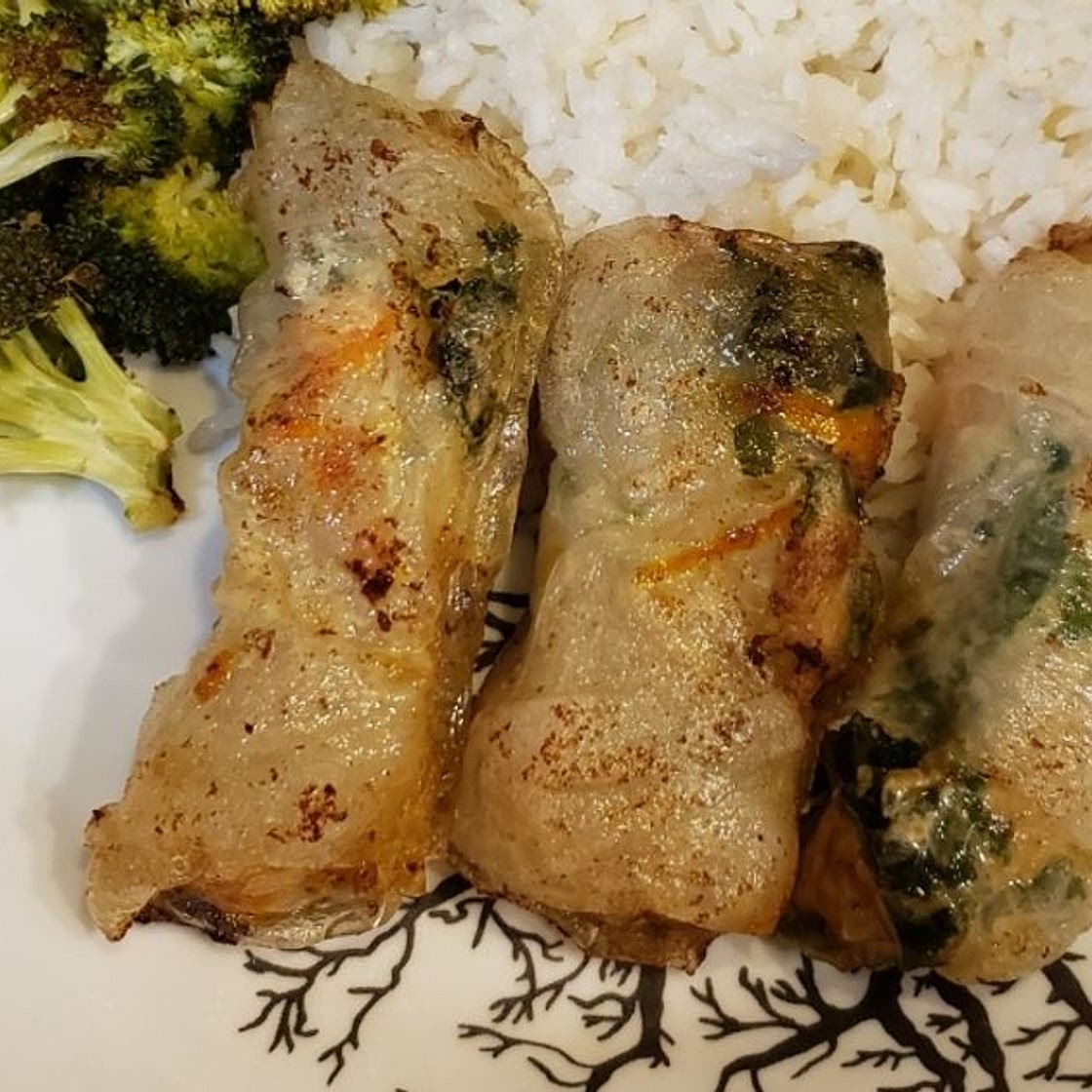 Chicken & Kale Spring rolls
