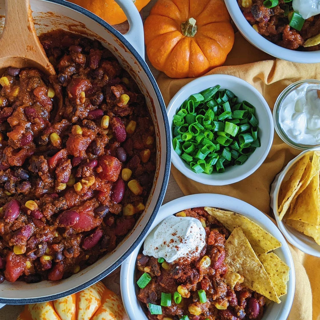 Healthy Turkey Pumpkin Chili with Black Beans