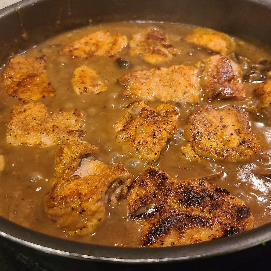 Pork Tenderloin Medallions in Mushroom Gravy