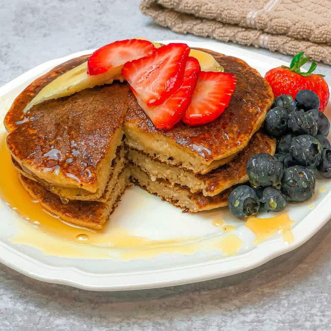 Vegan Banana Blender Pancakes